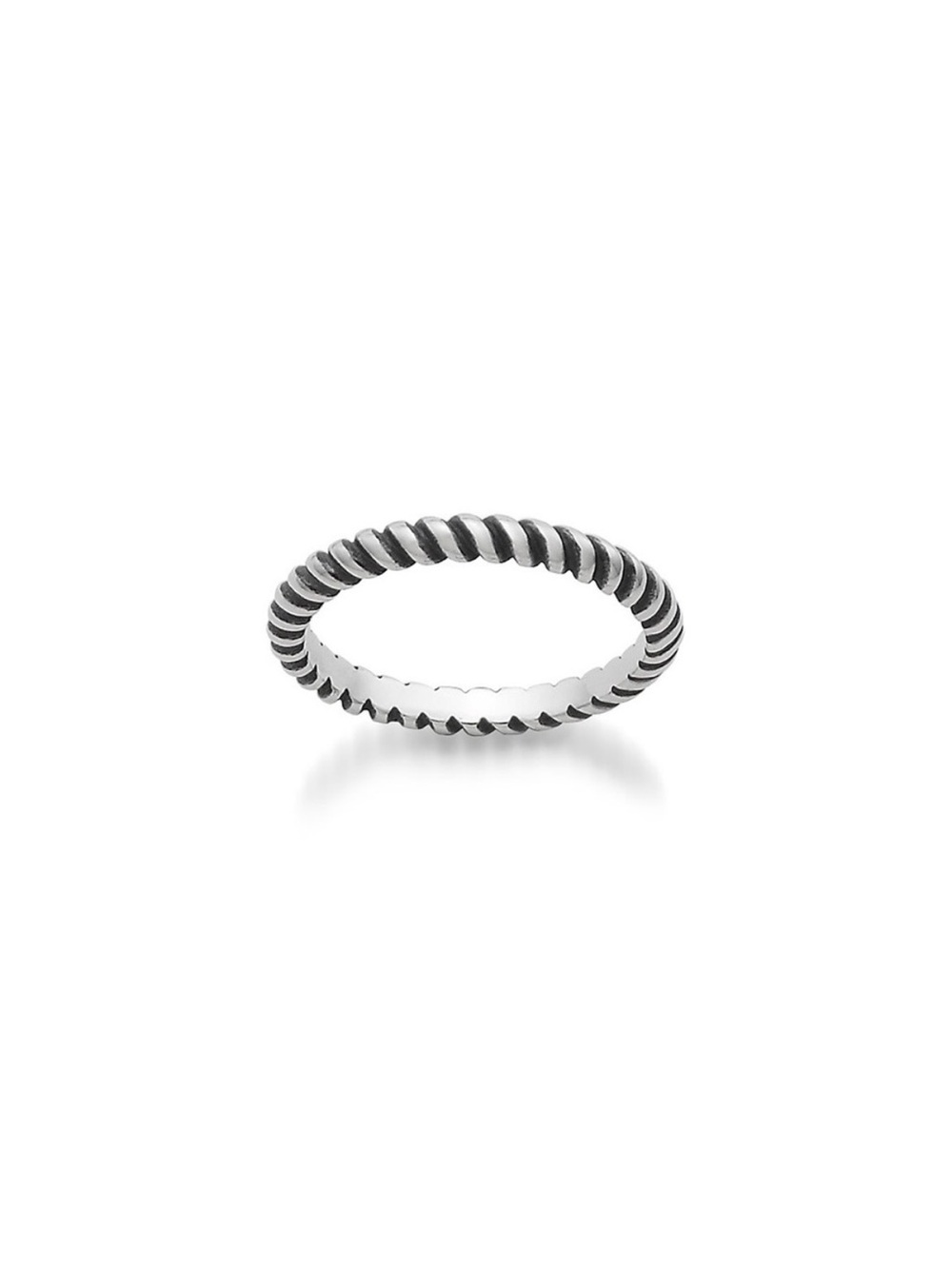 James Avery Sterling Silver Twisted Wire Rope Stackable Ring Size 6
